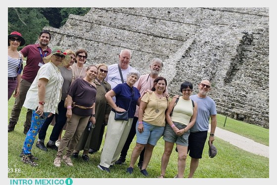 Group at the Temple of the Inscriptions, Palenque