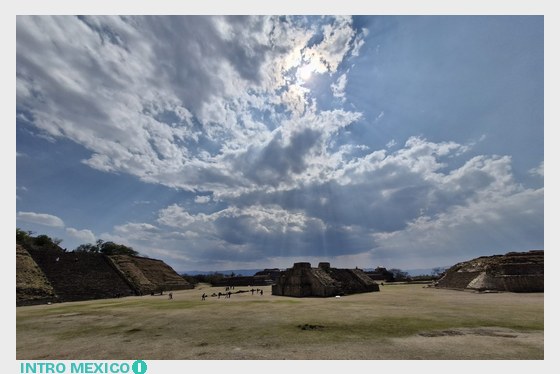 The great plaza of Monte Albán, Oaxaca